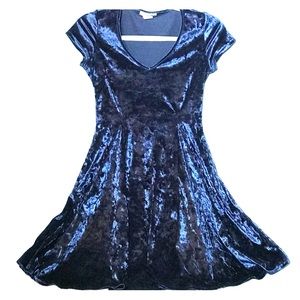 Twilight Blue Velvet Dress